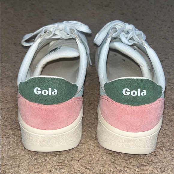 Gola Grandslam Trident White Green Mist Evergreen Pink Trainer 7.5 - Picture 5 of 6